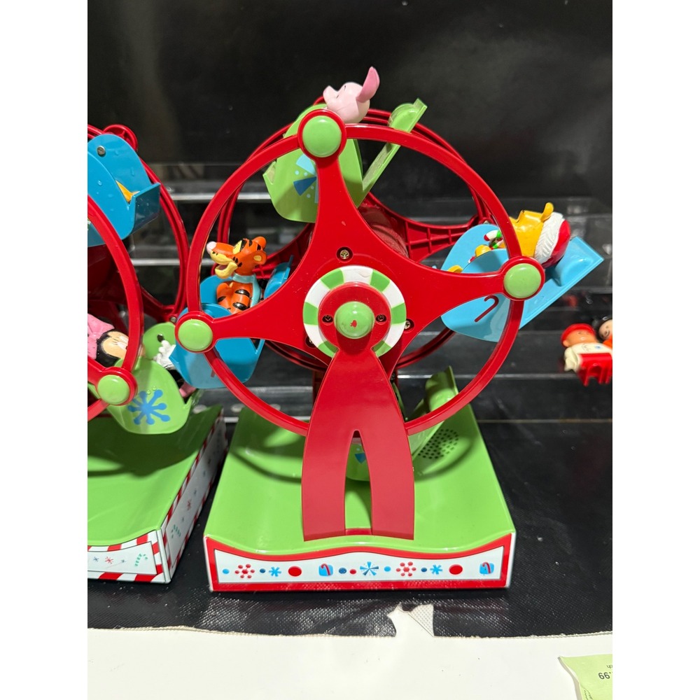 Disney Holiday Ferris Wheel Mickey Minnie Winnie the Pooh Tigger Toy Set 2pc